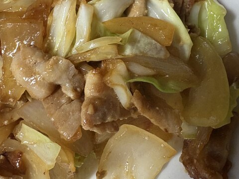 新玉ねぎと豚バラのやさしい味噌炒め